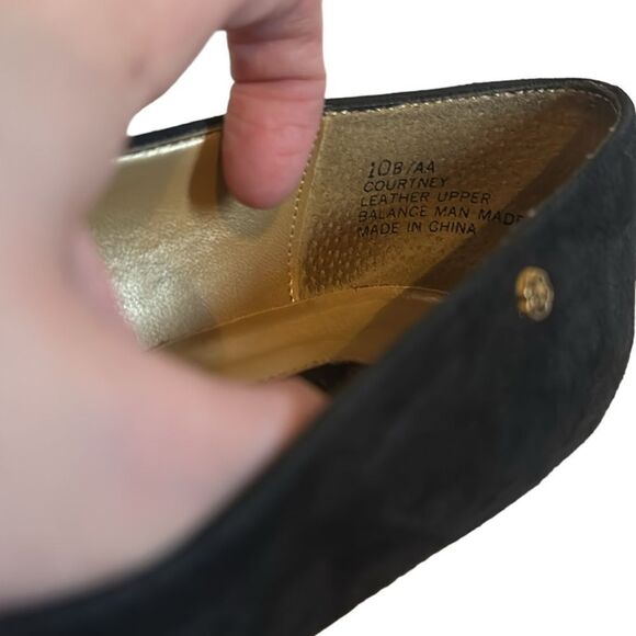 John Romain Courtney Leather Upper Pointed Black Suede Loafer size 10 - 10B - Picture 7 of 7